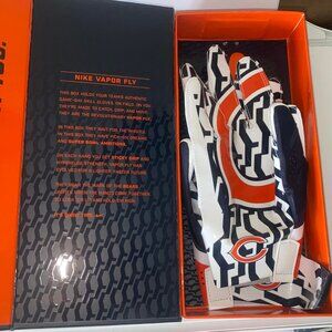Nike Vapor Fly On Field Football Gloves Mens Medium New BEARS